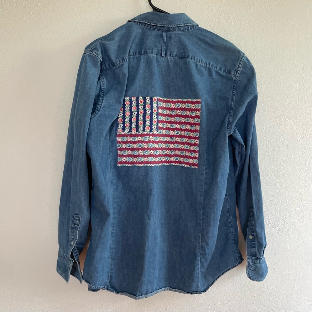 Banana Republic Blue Denim Shirt Jacket